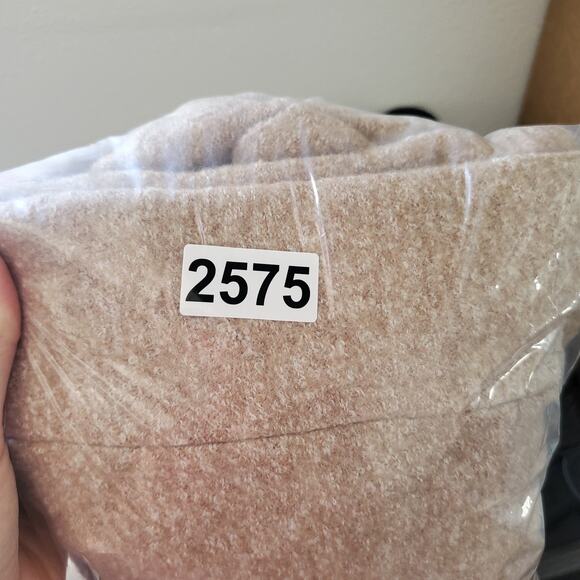 Rachel Zoe Coat Womens Large Tan Wool Blend Single Button Long Overcoat Classic - Picture 8 of 8